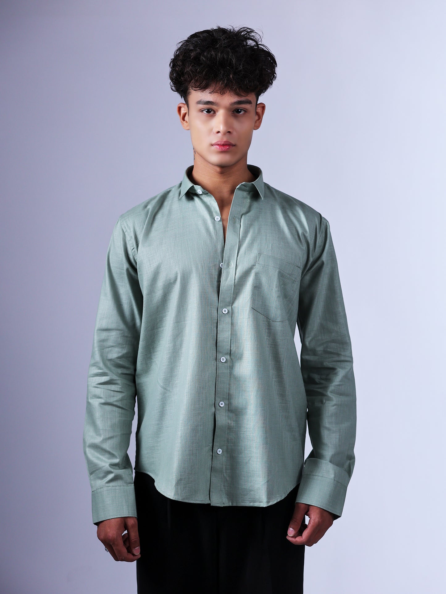 Sage Green Linen Shirt