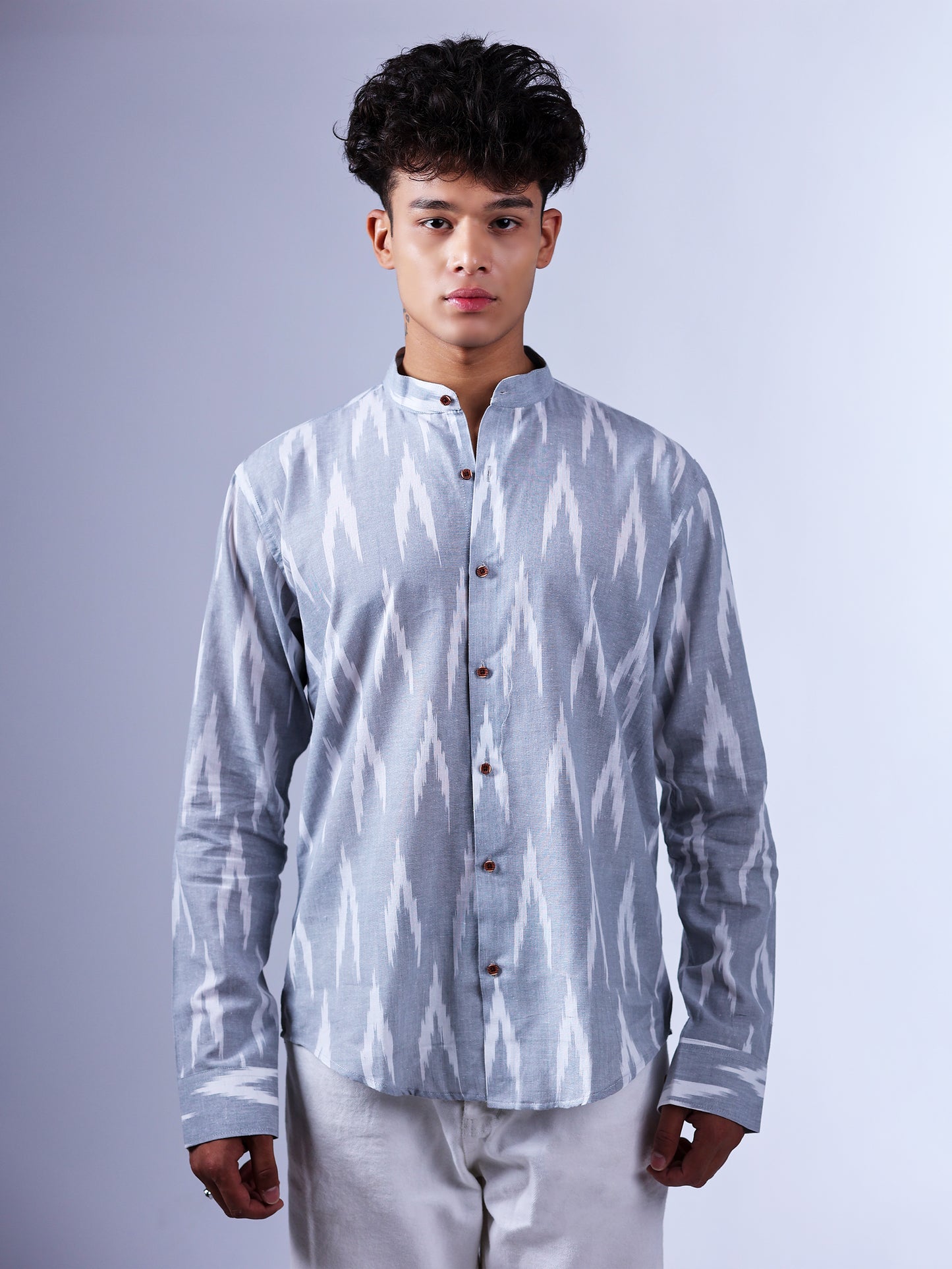 Grey Ikat Shirt