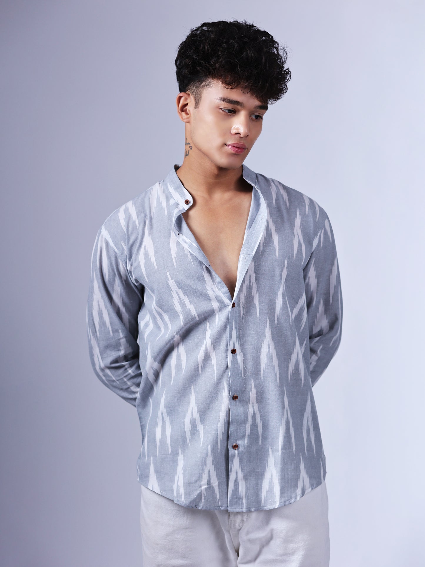 Grey Ikat Shirt