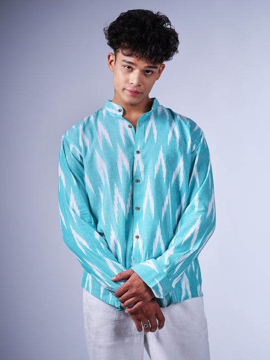 Turquoise Ikat Shirt