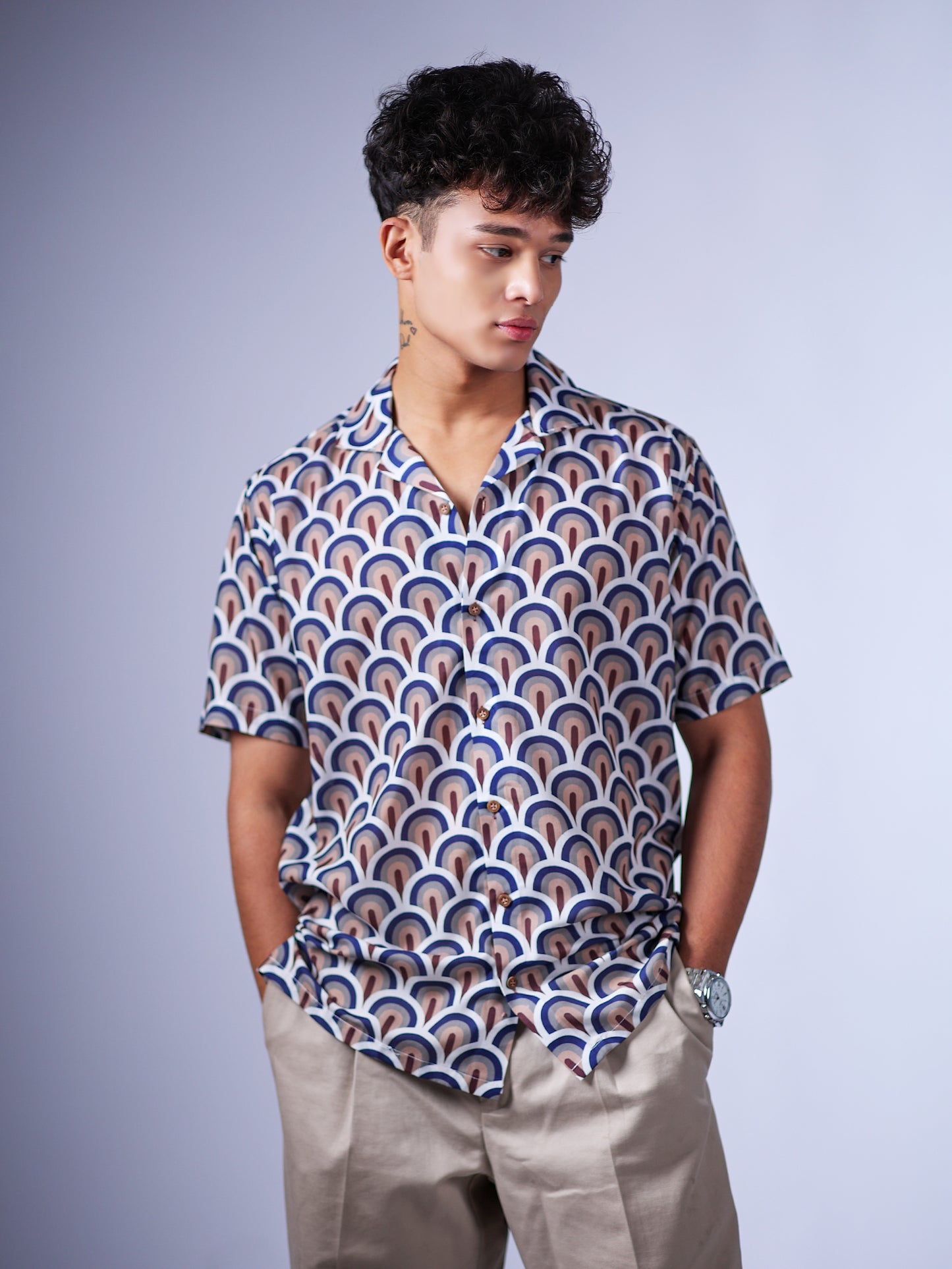 Modern Trippy Print Shirt