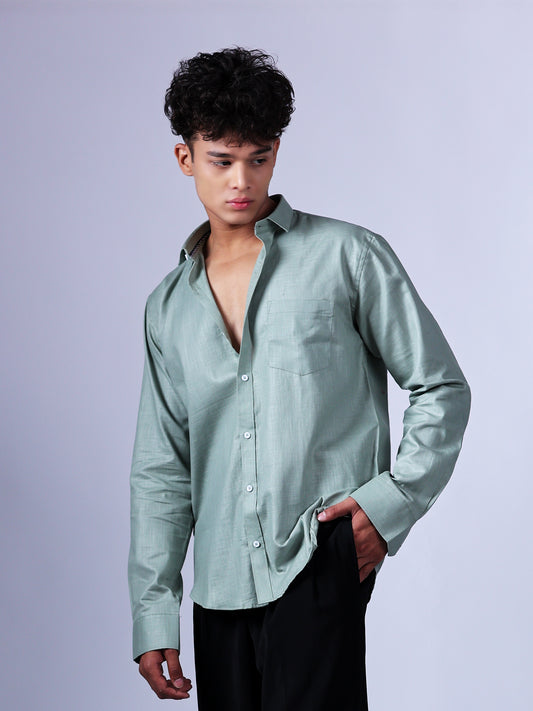 Sage Green Linen Shirt