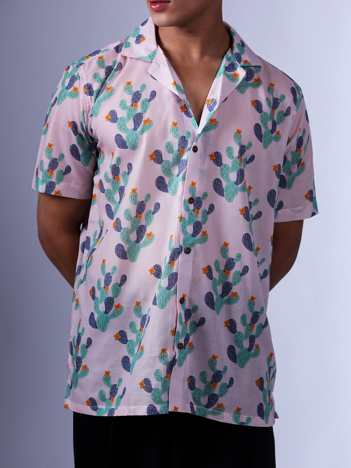 Cactus Bloom Minimal Shirt