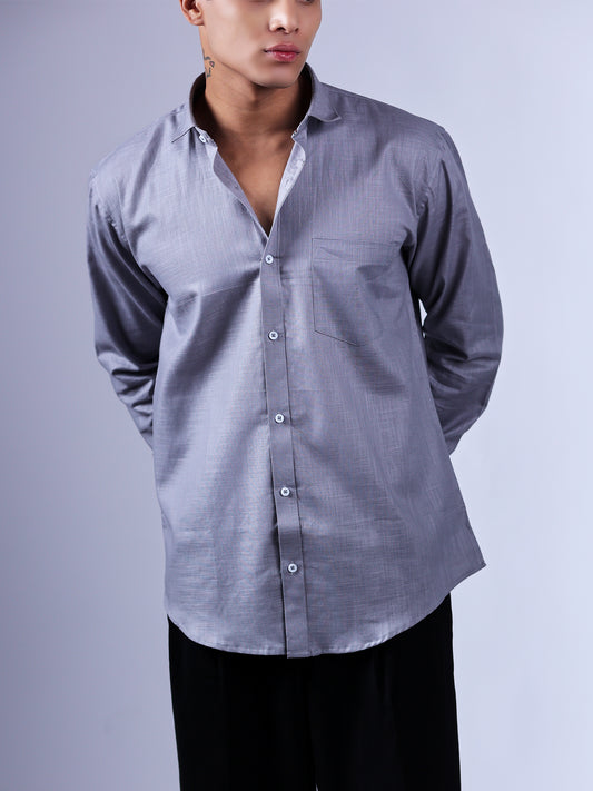 Fossil Grey Linen Shirt