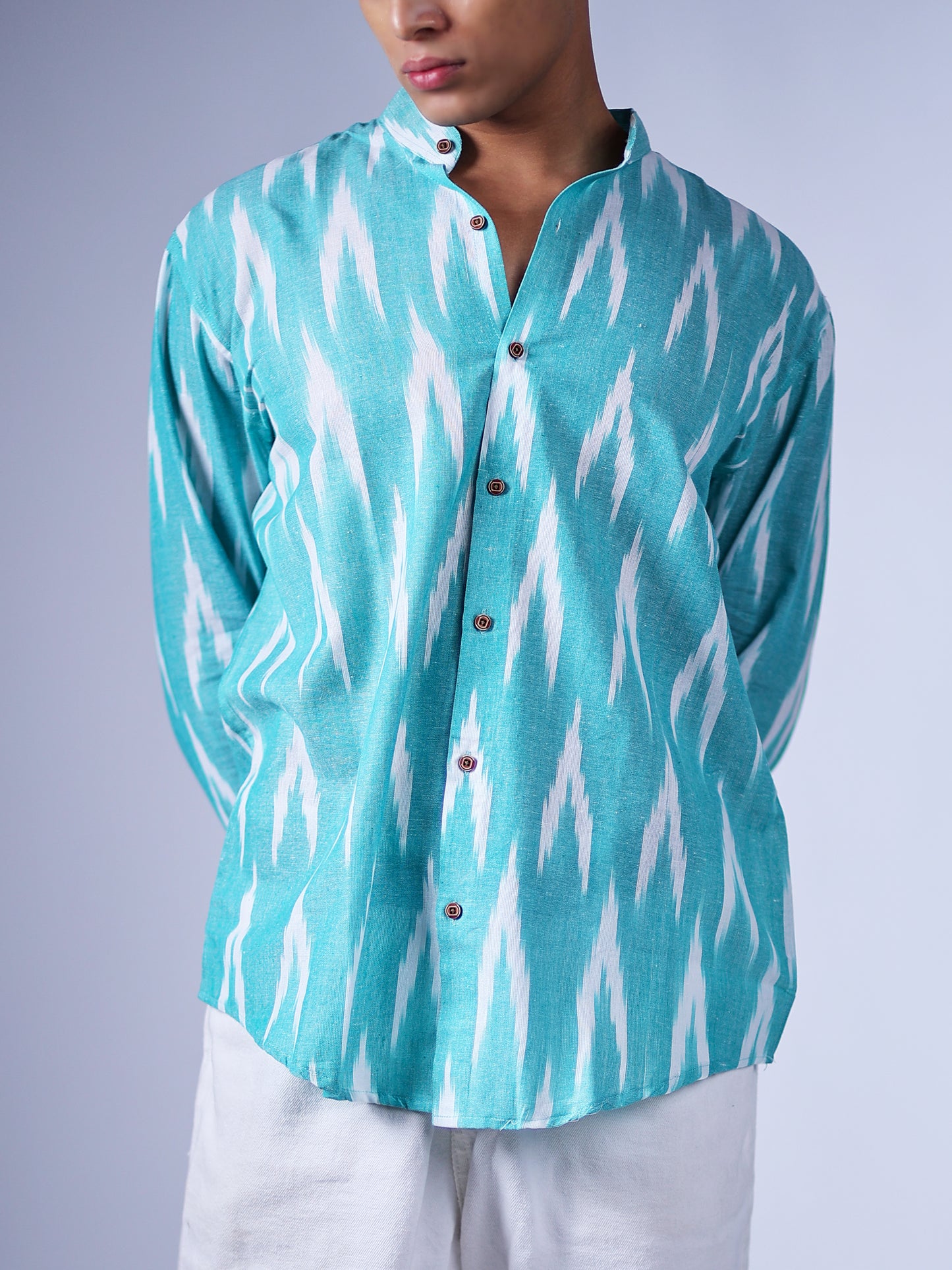 Turquoise Ikat Shirt