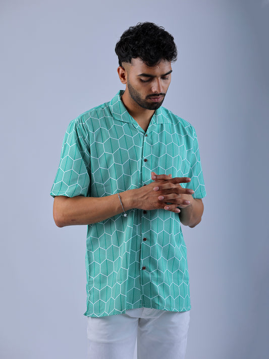 Mint Green Geometric Shirt