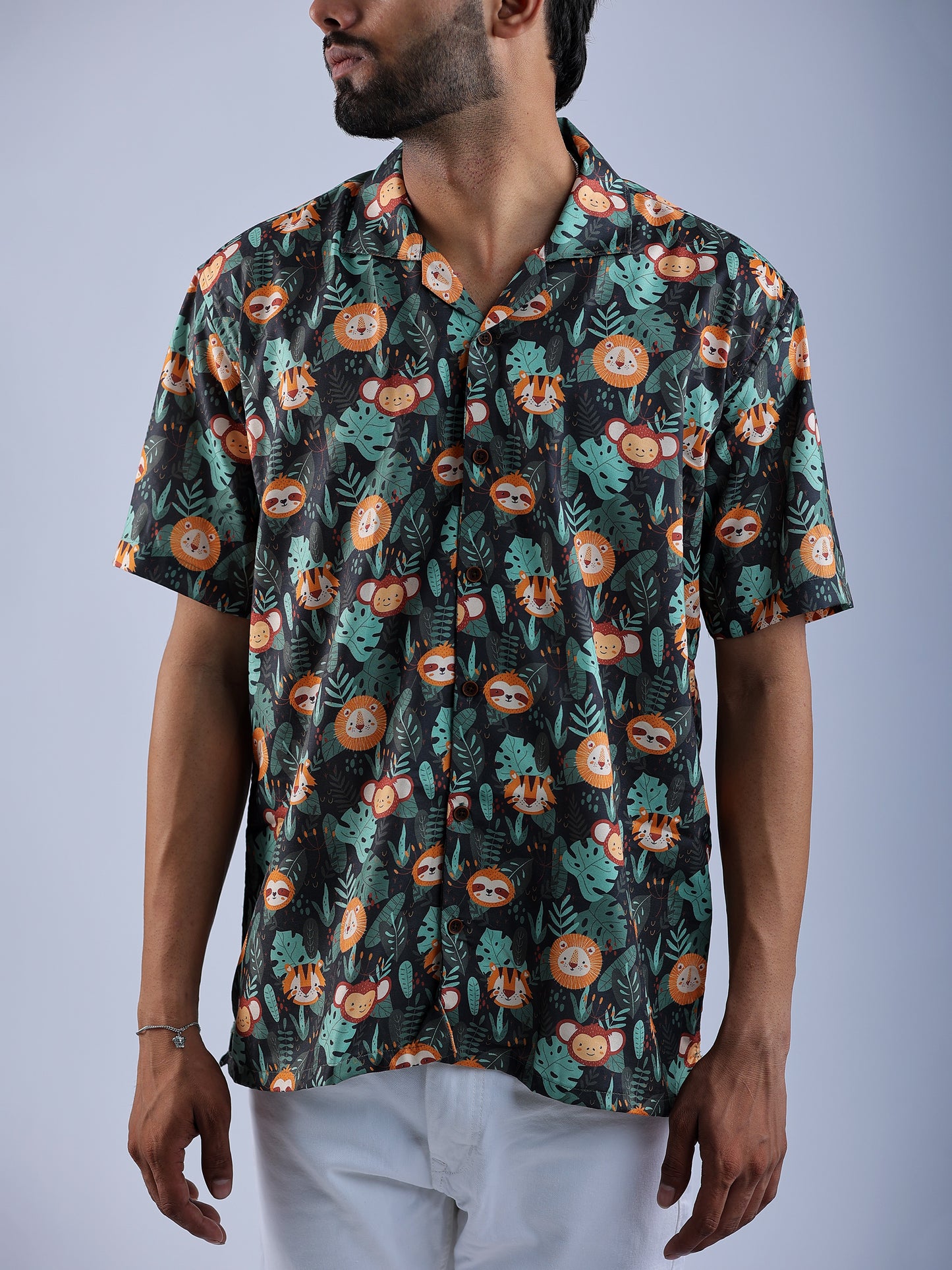 Abstract Jungle Green Shirt