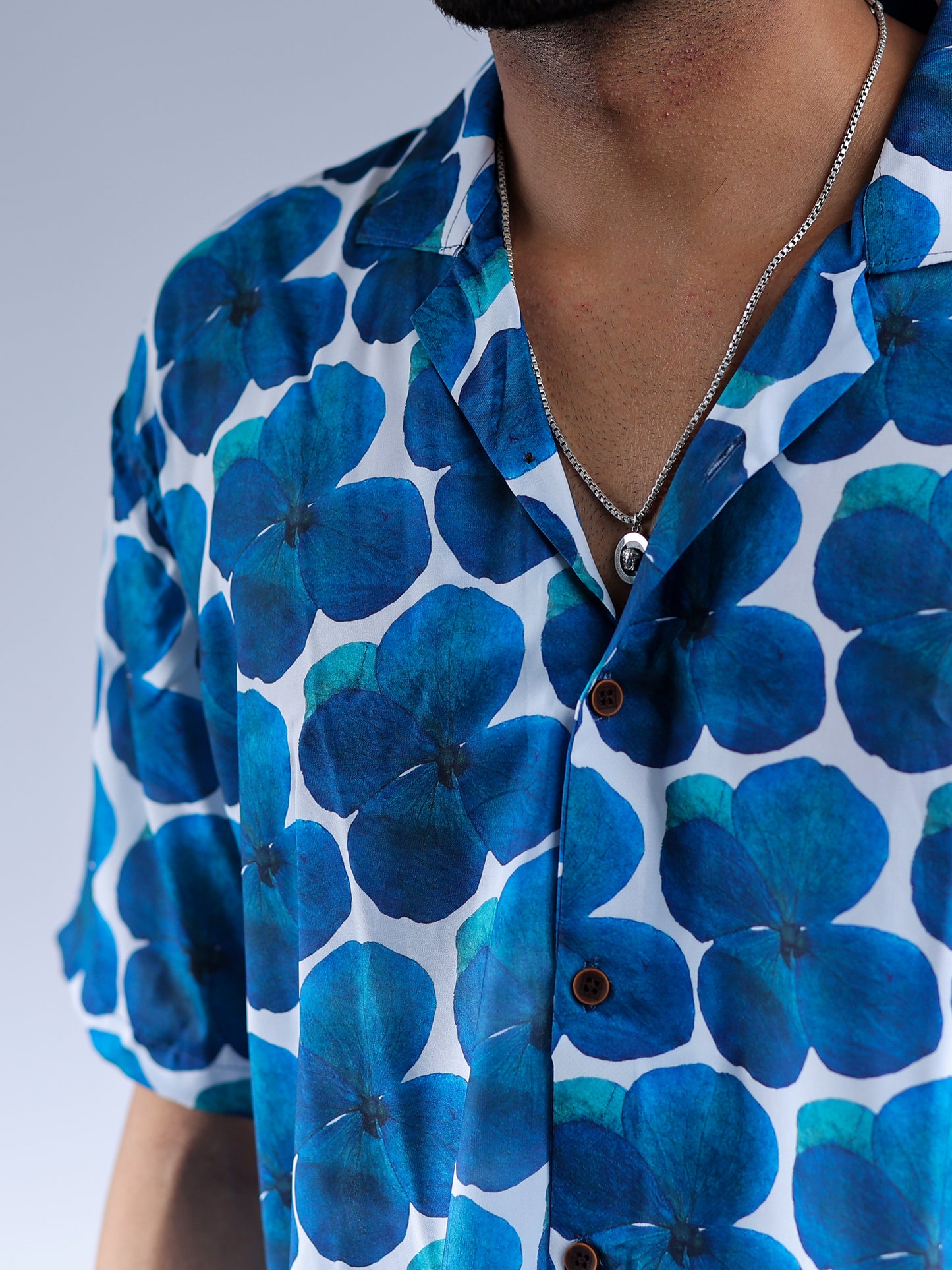 Blue Floral Shirt