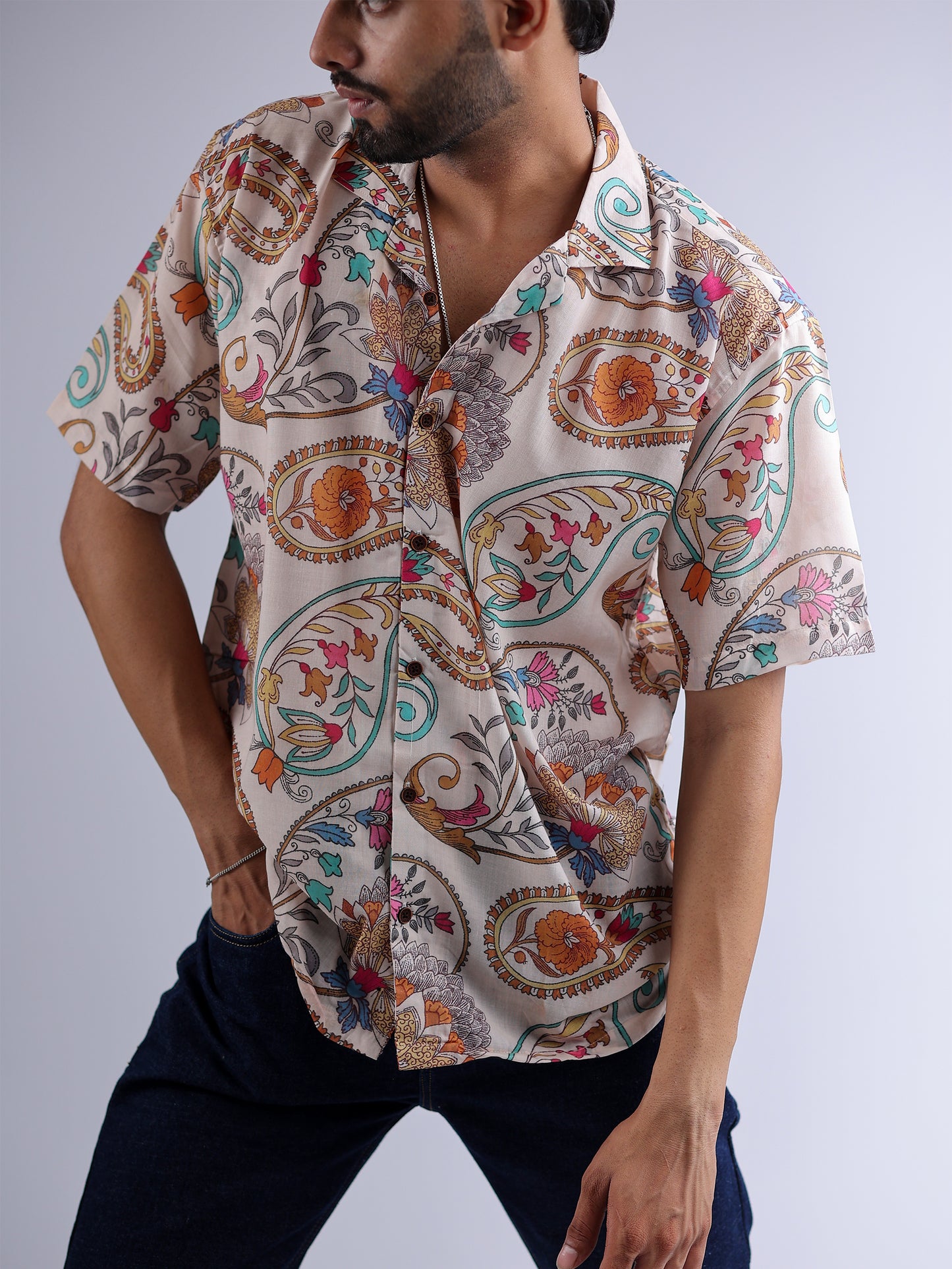 Heritage Paisley Cream Shirt