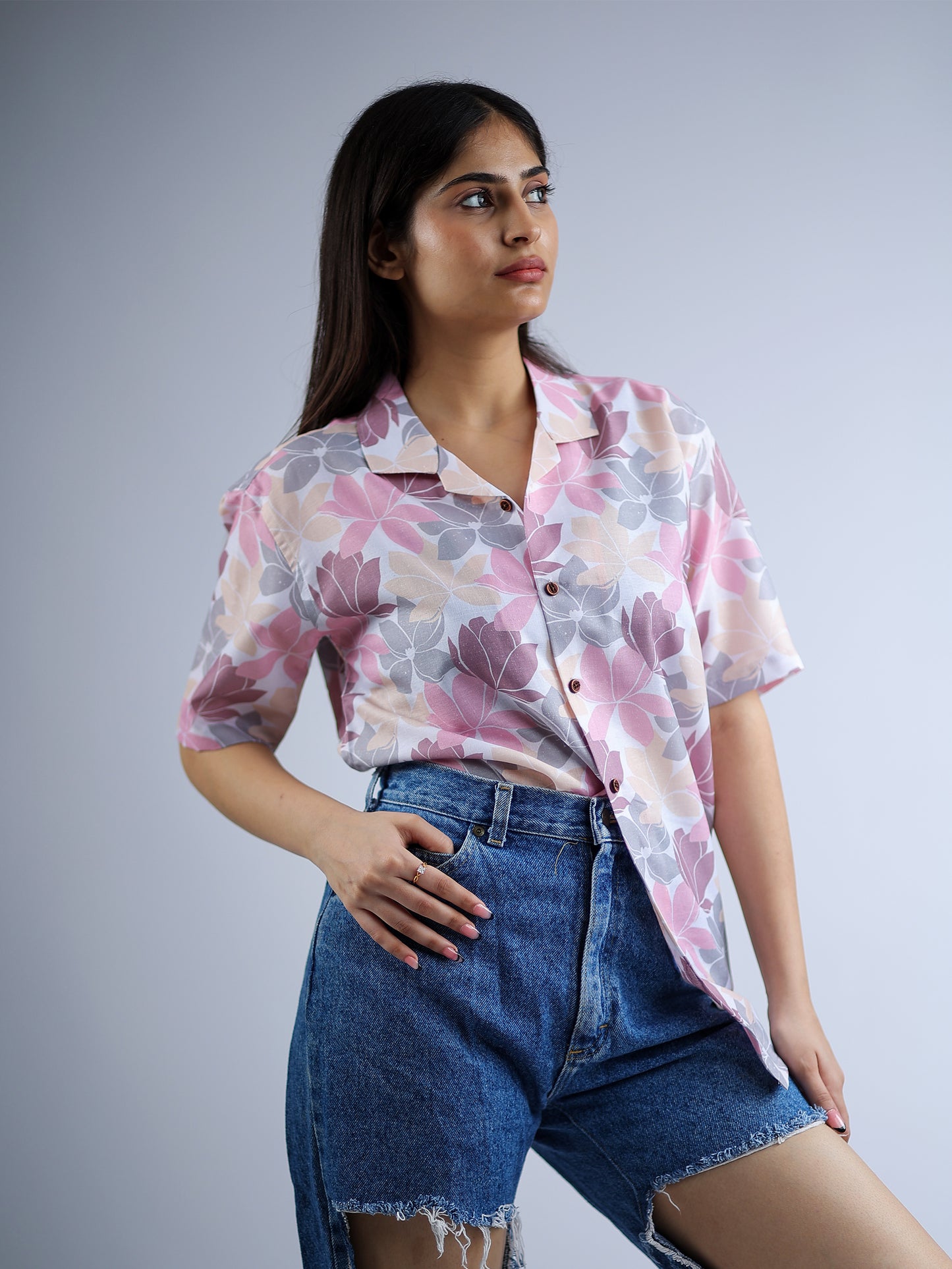 Pink Blossom Floral Shirt