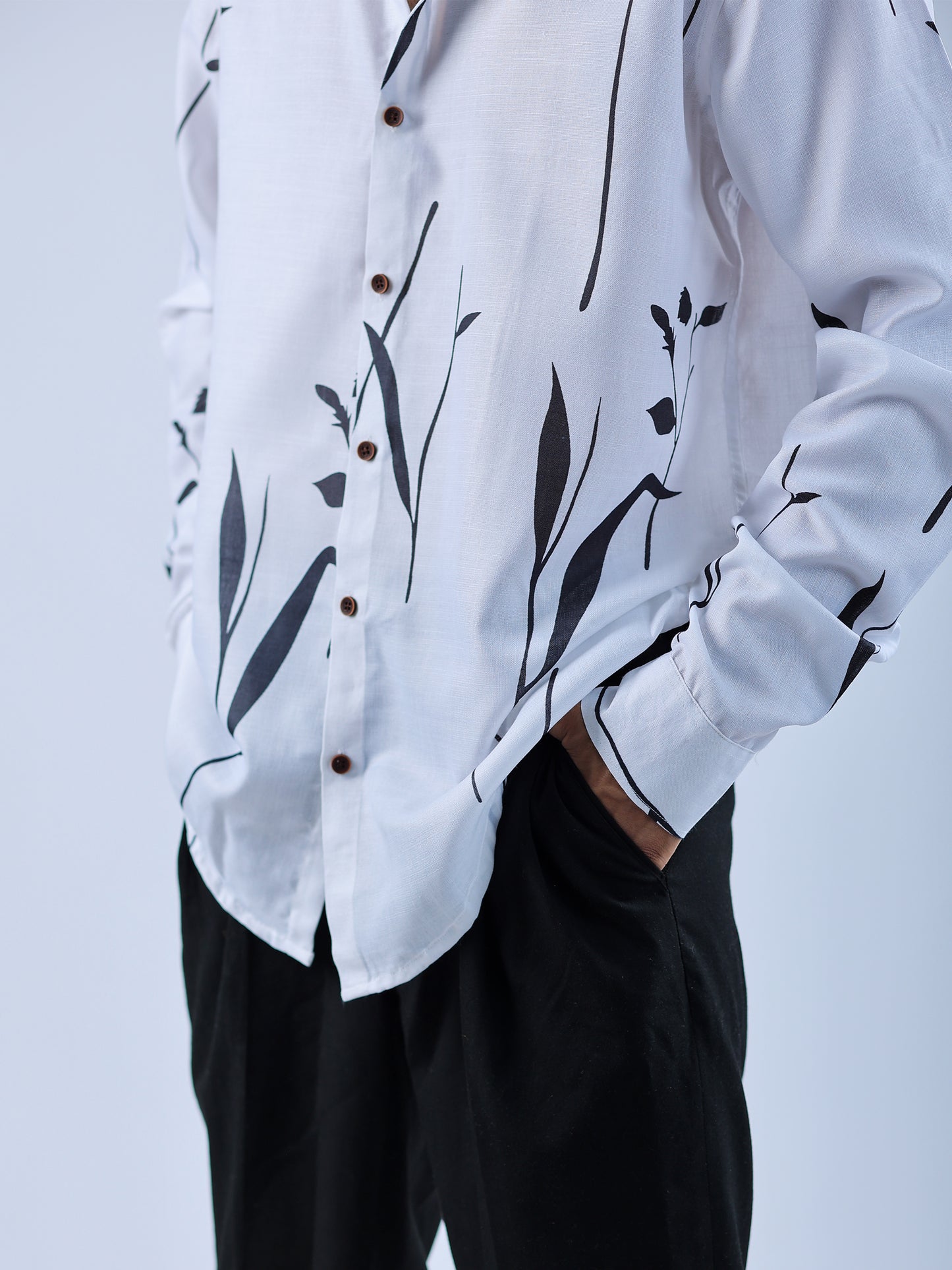 Minimal Print White Shirt