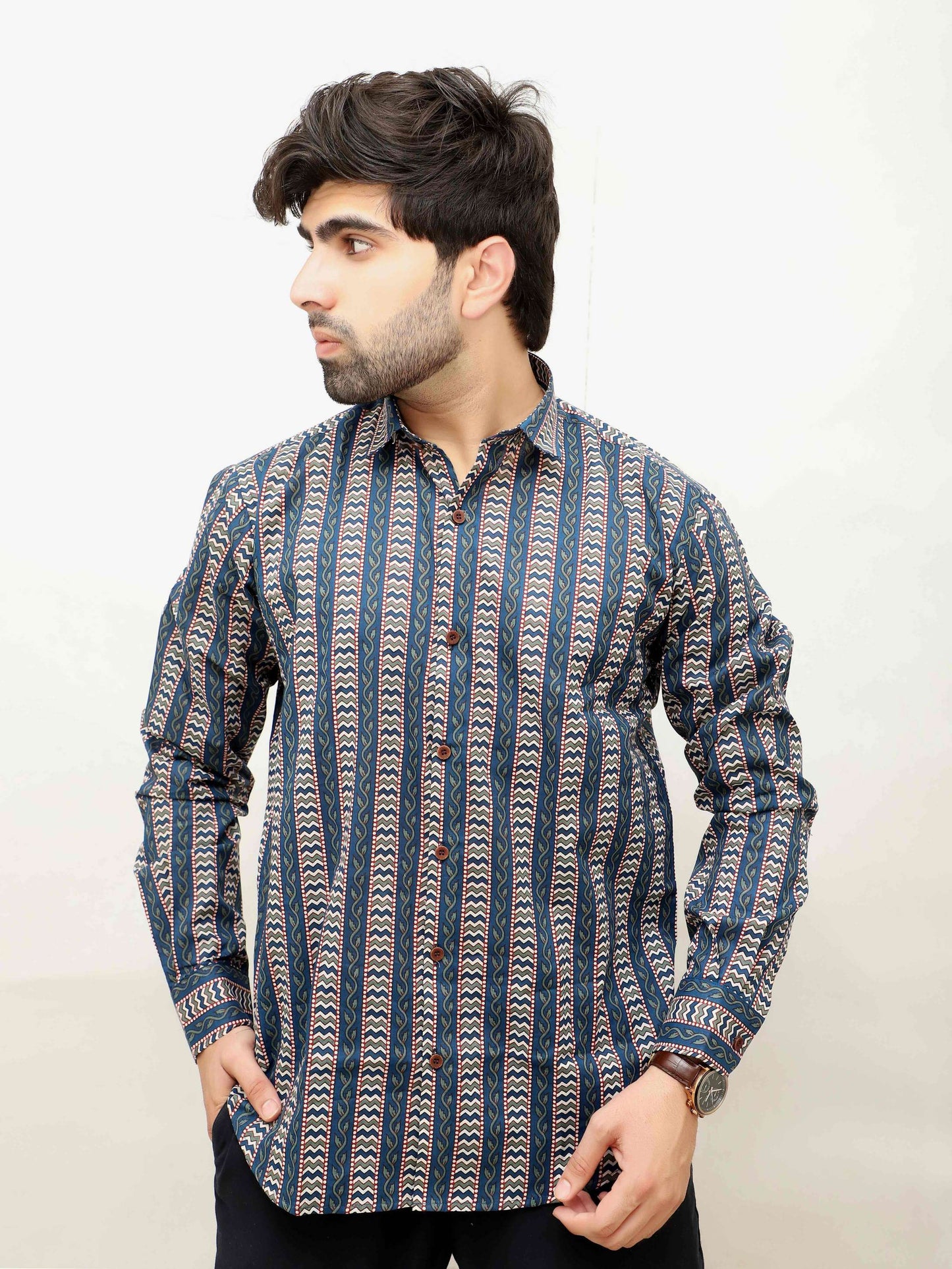 Festive Vertical Print Shirt