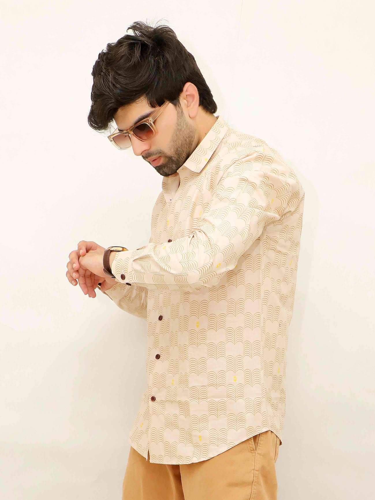 Cream Color Subtle Shirt