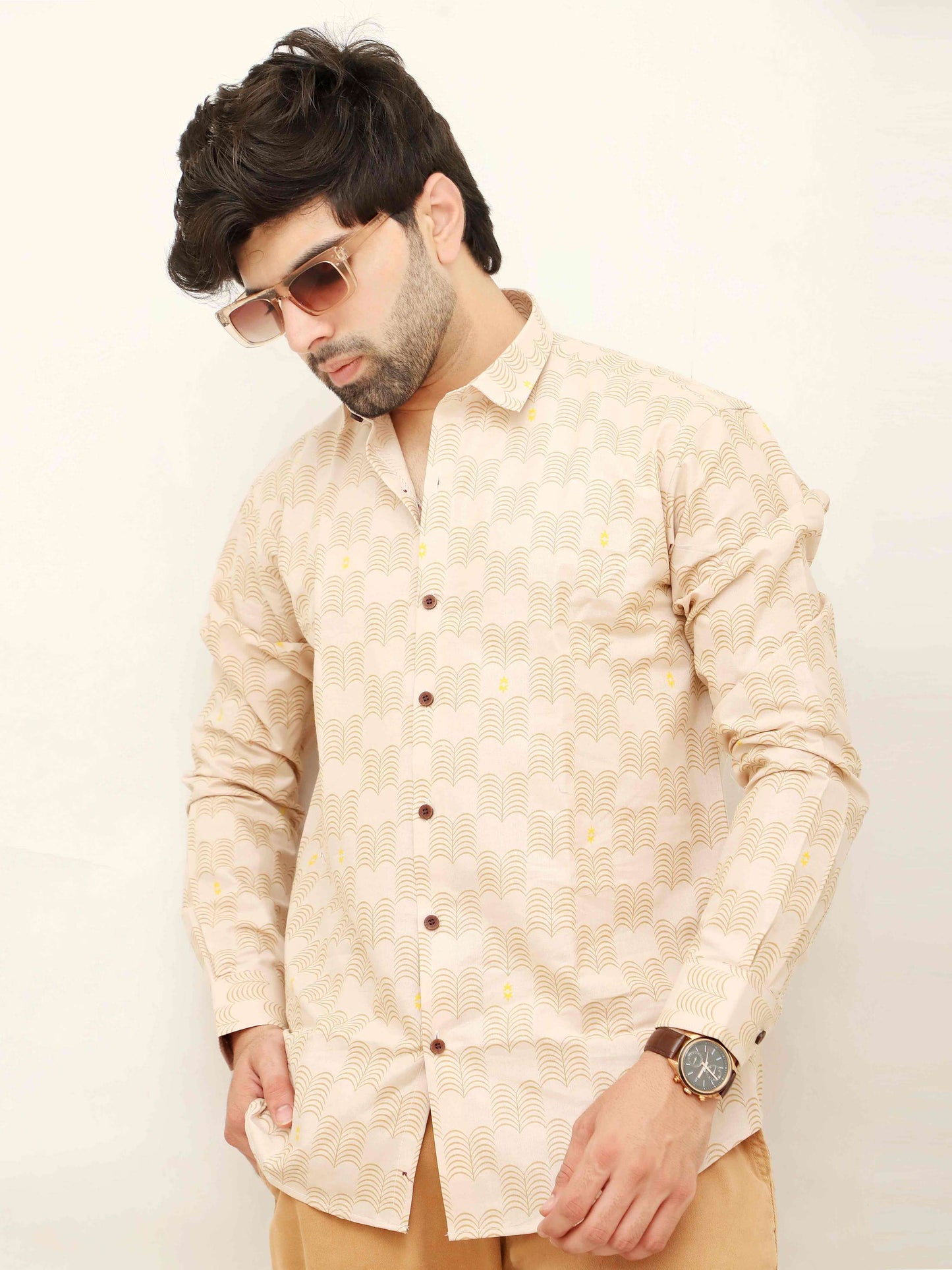 Cream Color Subtle Shirt