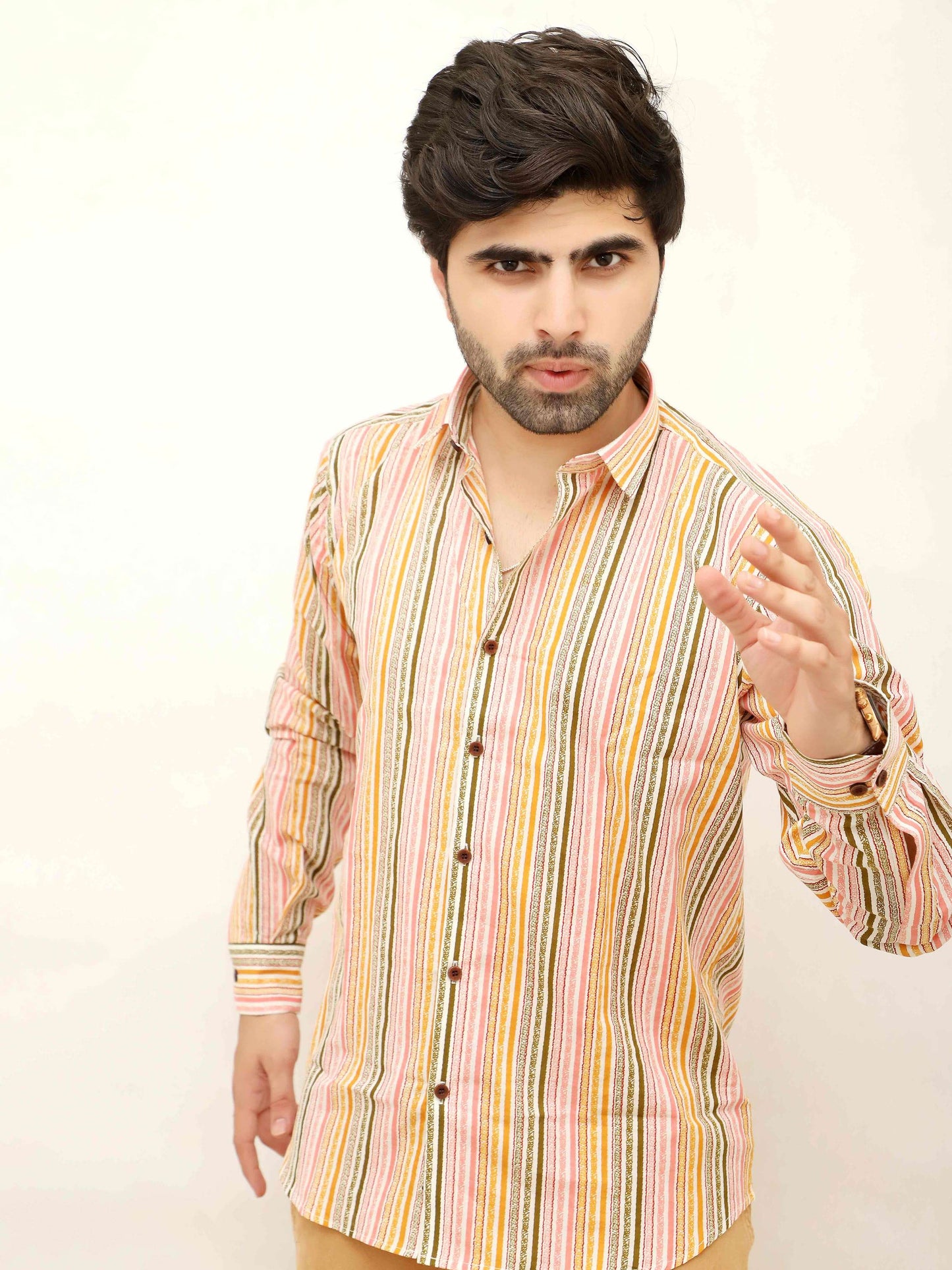 Colourful Lines Print Shirt