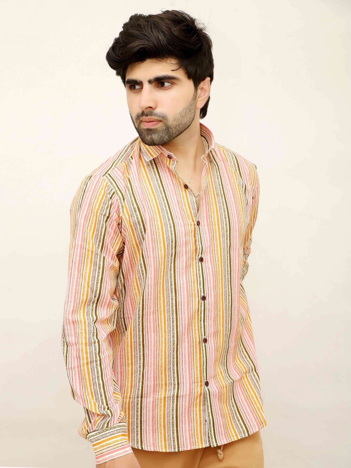 Colourful Lines Print Shirt