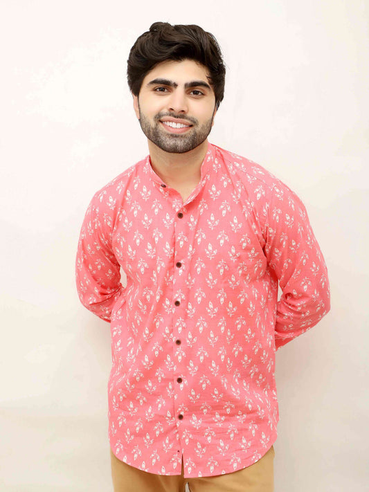 Pink Tiny Motif Shirt