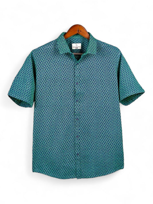 blue complex triangle Shirt