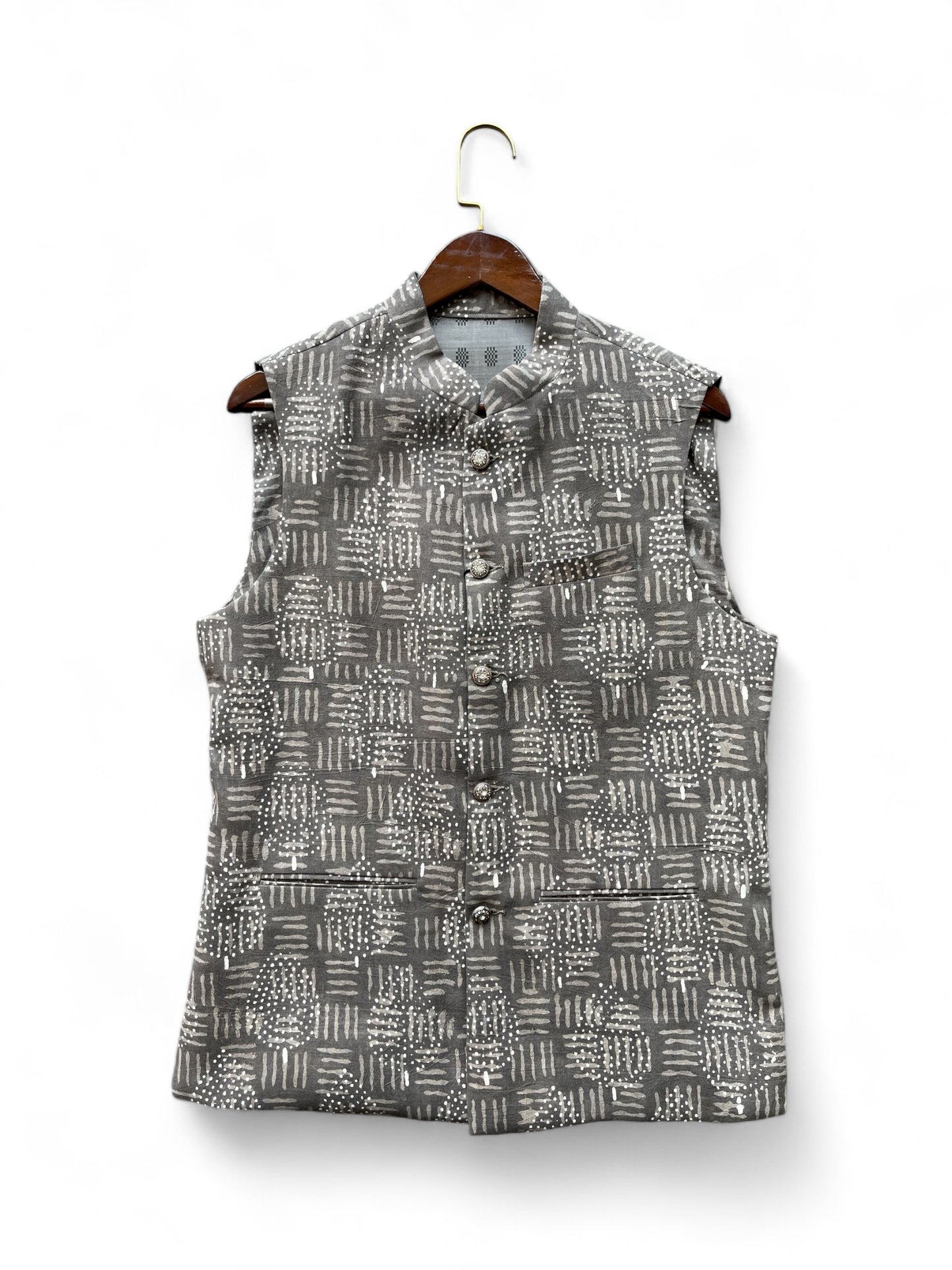 Fawn brown Nehru jacket