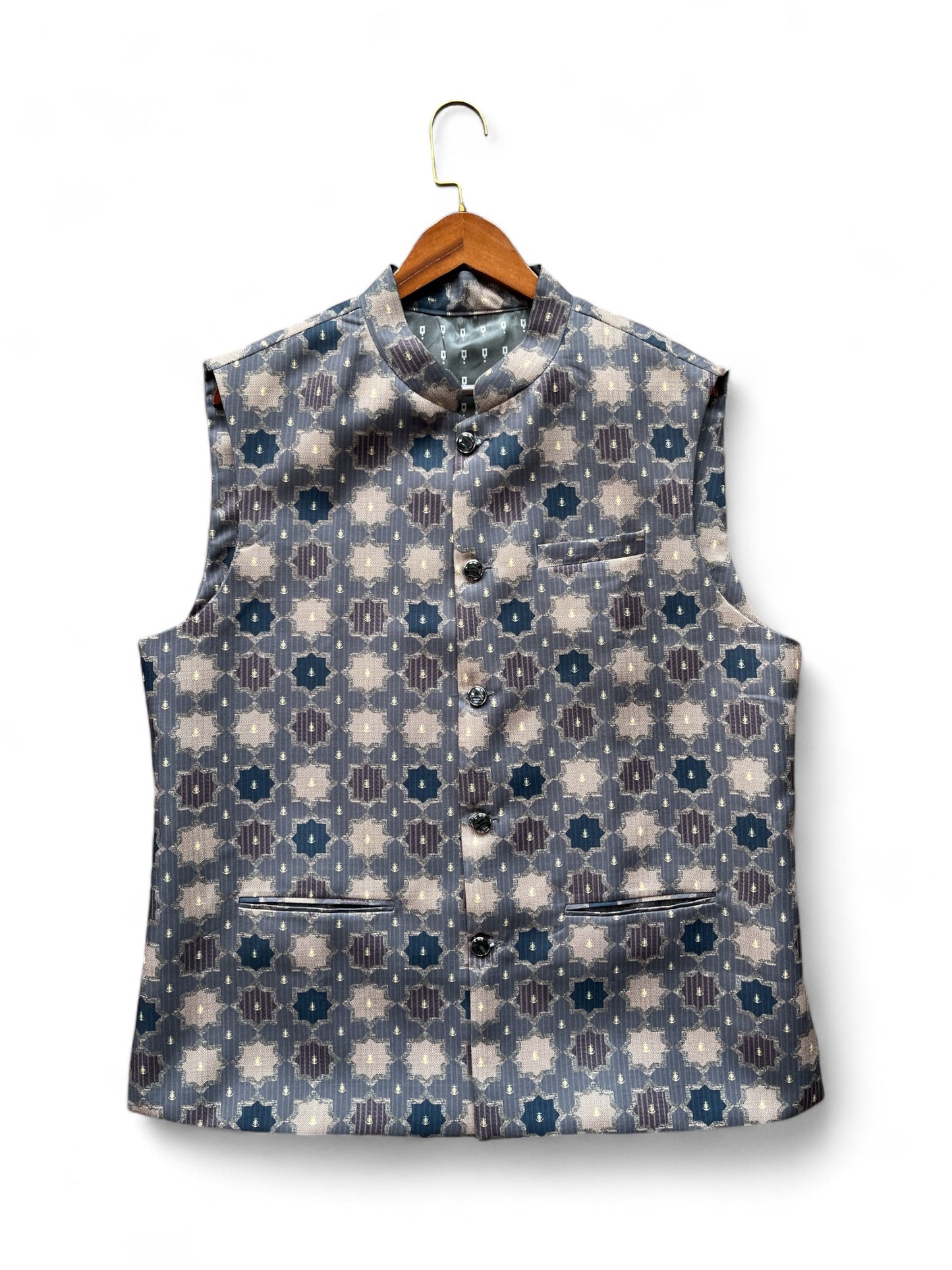 Brown starlit Nehru jacket