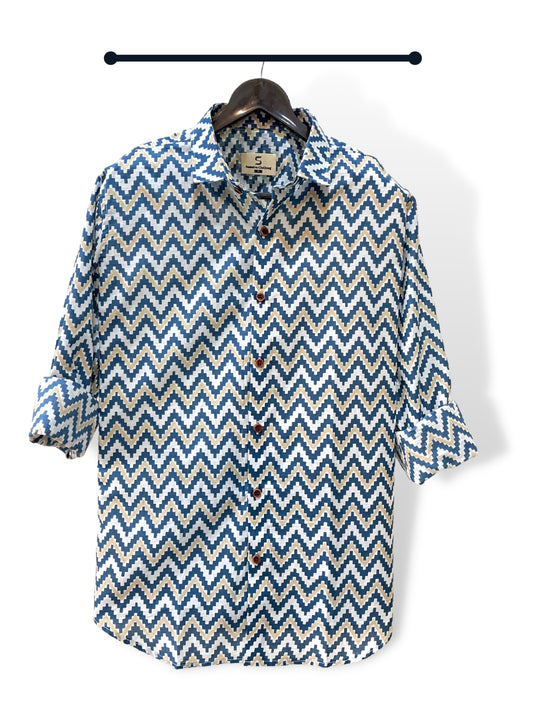 Geometric Wavy Shirt